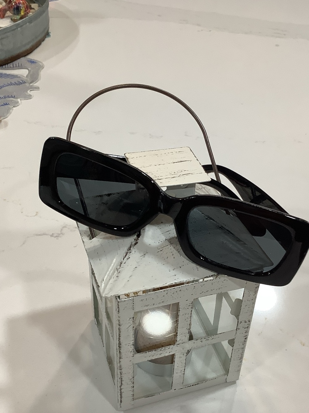 Classic Black Rectangular Women's Sunglasses